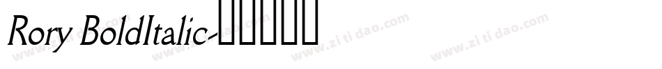 Rory BoldItalic字体转换
